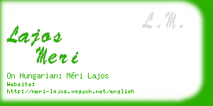 lajos meri business card